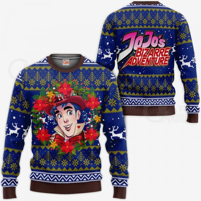 1104 AOP Jojo Characters Ugly Xmas VA Jonathan Joestar 3 MK sweatshirt F 2BB - JJBA Store