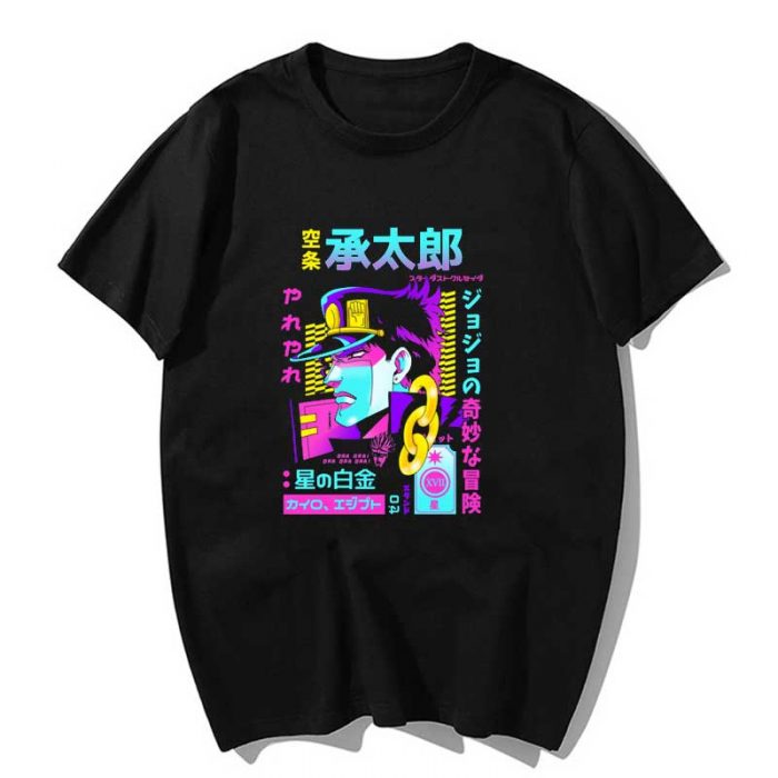 2020 Jojo Bizarre Adventure Jotaro Stardust Crusader Front Print Only T Shirt Men Kawaii Tops Cartoon - JJBA Store