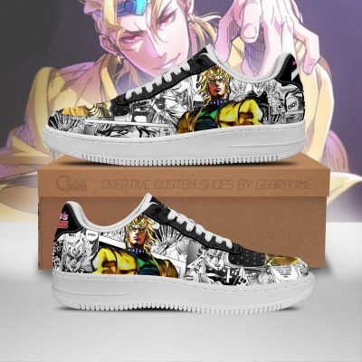 dio brando air force sneakers manga style jojos anime shoes fan gift pt06 gearanime - JJBA Store