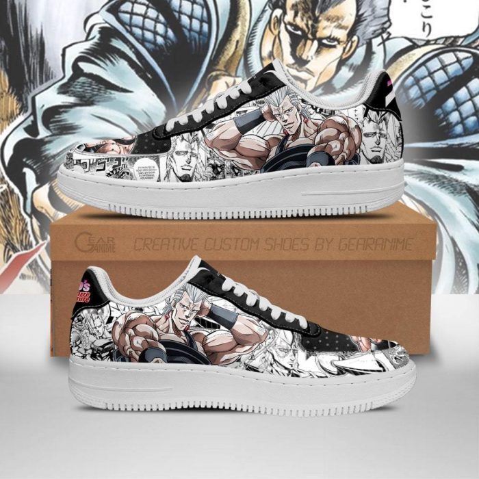 jean pierre polnareff air force sneakers manga style jojos anime shoes fan gift pt06 gearanime - JJBA Store