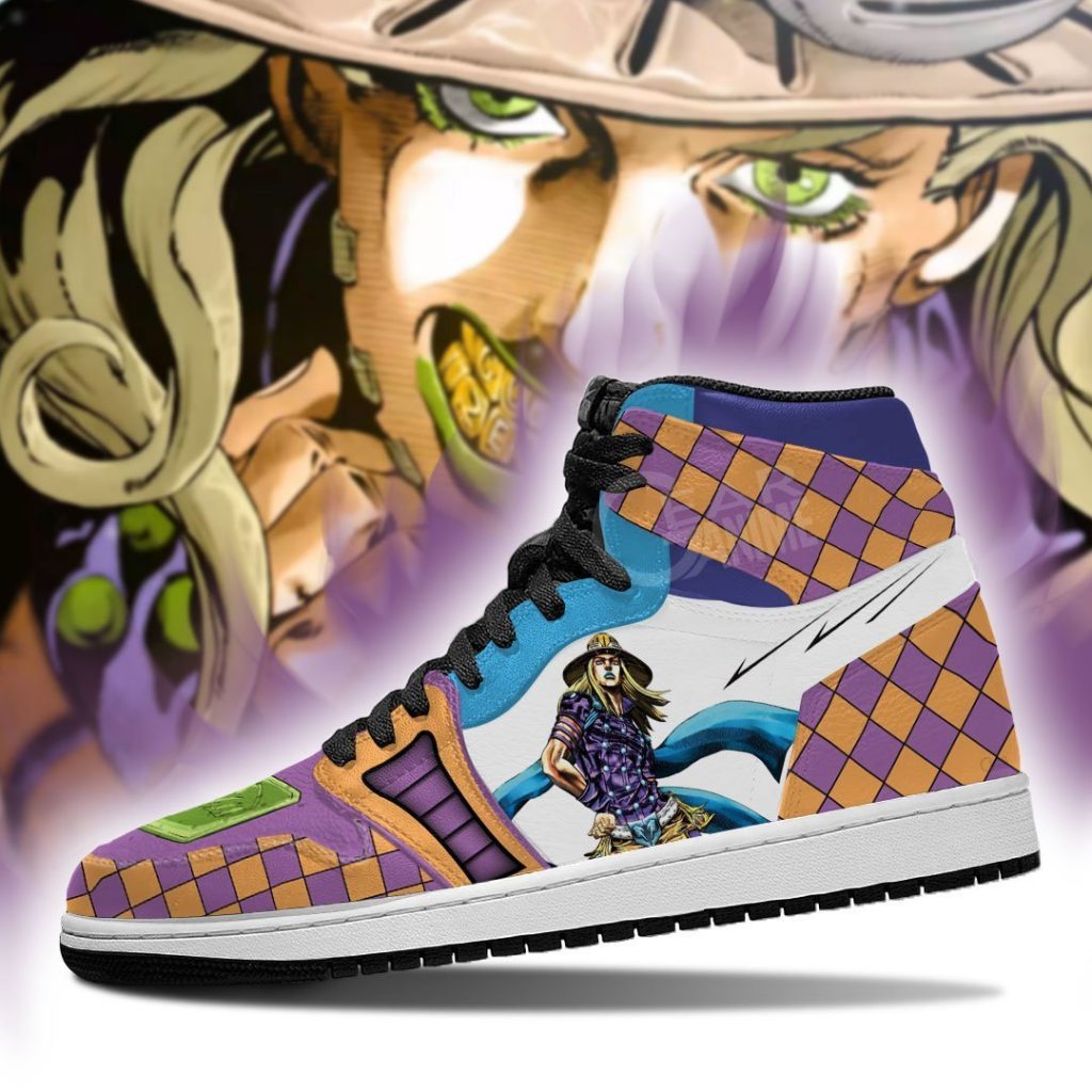 jojos bizarre adventure jordan sneakers gyro zeppeli anime shoes gearanime 4 - JJBA Store