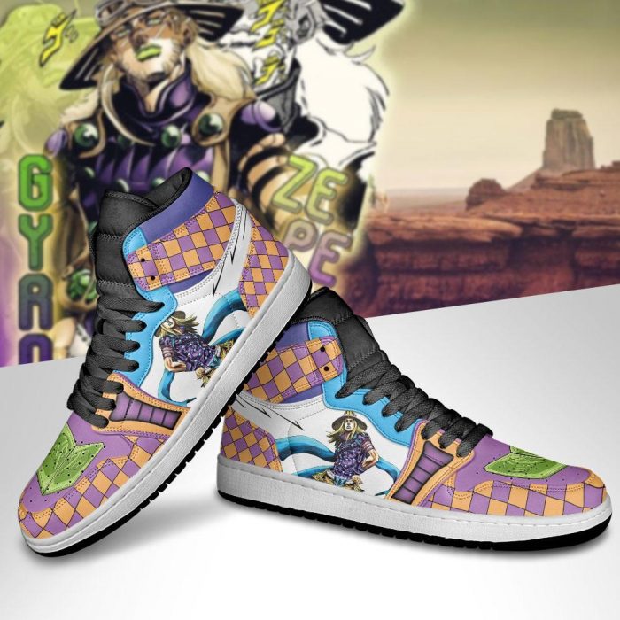 jojos bizarre adventure jordan sneakers gyro zeppeli anime shoes gearanime 5 - JJBA Store