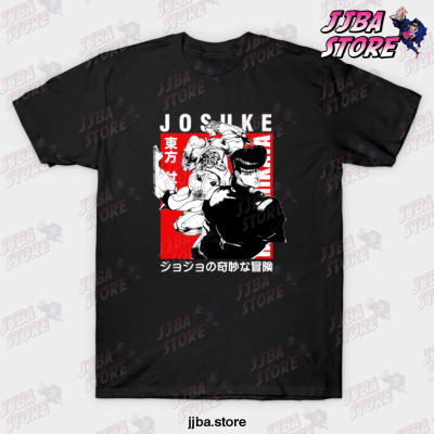 2021 Jjba Josuke Higashikata T-Shirt Black / S