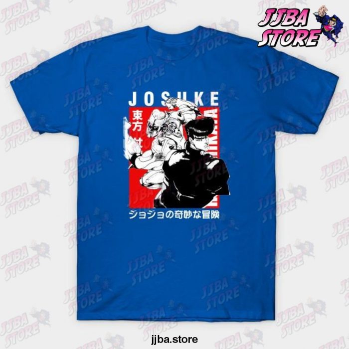 2021 Jjba Josuke Higashikata T-Shirt Blue / S