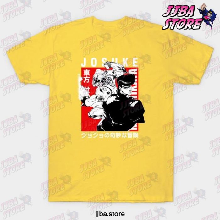 2021 Jjba Josuke Higashikata T-Shirt Yellow / S