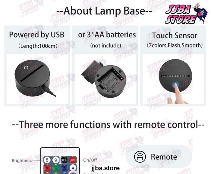 Anime Jojos Bizarre Adventure Art Gadget Led Night Light Touch Sensor Colorful Nightlight For Home