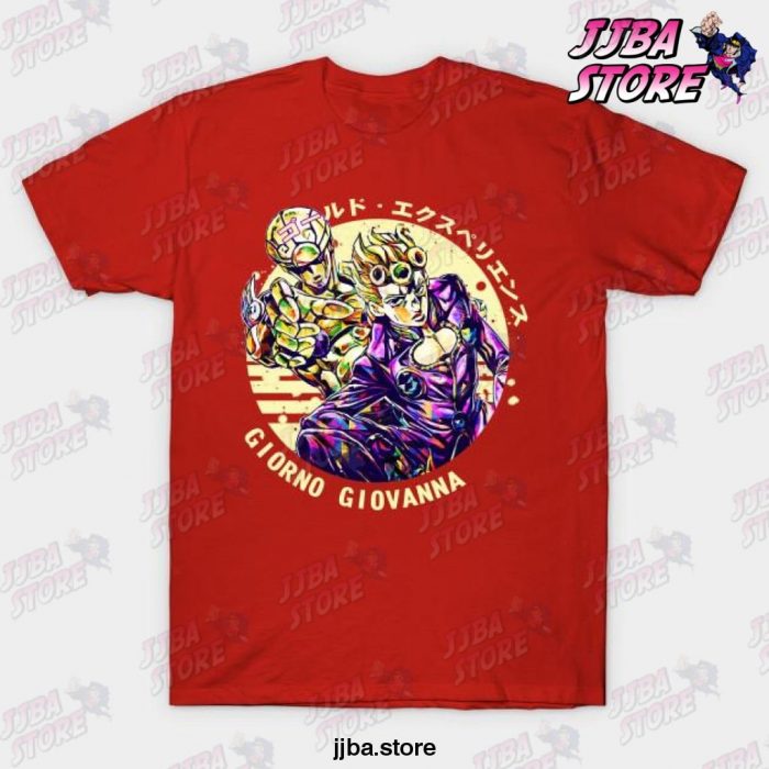 Giorno Giovanna X Golden Wind T-Shirt Red / S