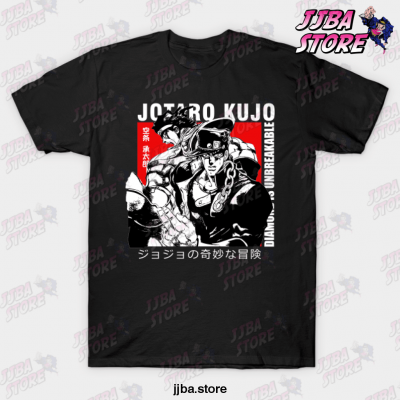 Hot Jjba Jotaro Kujo T-Shirt Black / S
