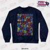 Jjba Jojo Things Crewneck Sweatshirt Navy Blue / S