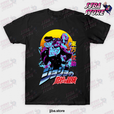 Jjba Josuke Higashikata T-Shirt Black / S