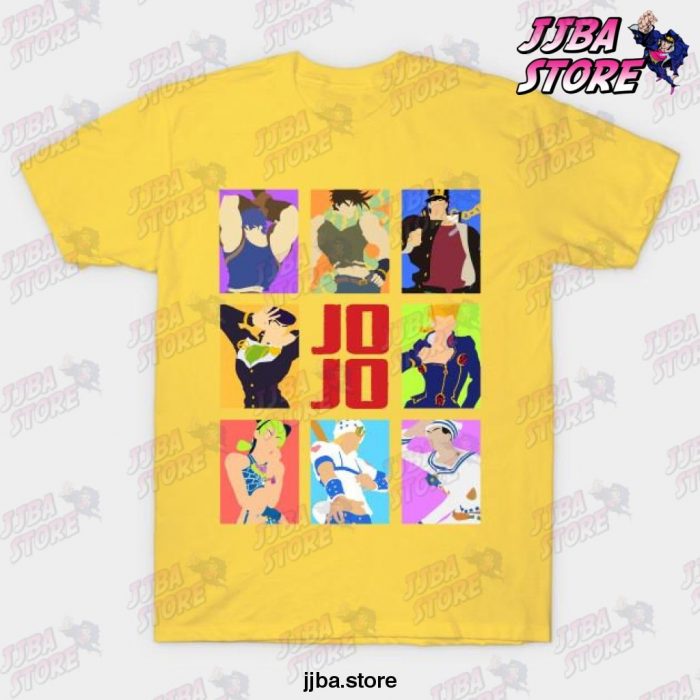 Jojos Bizarre Adventure - Heroes T-Shirt Yellow / S