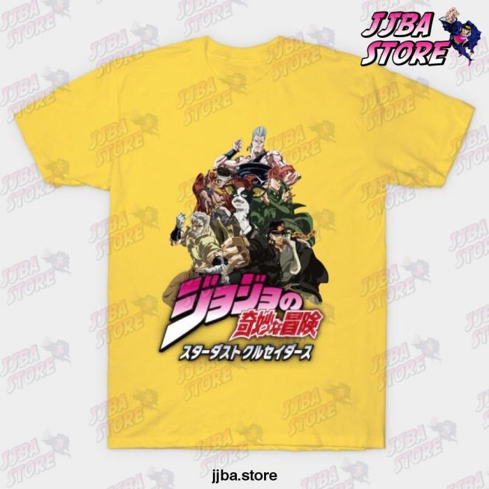 Jojos Bizarre Adventure Stardust Crusaders V1 T-Shirt Yellow / S
