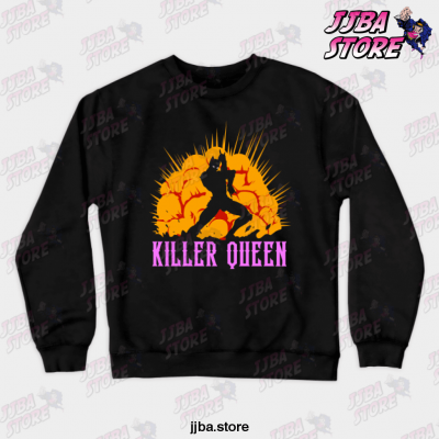 Killer Queen Jojos Bizarre Adventure Sweatshirt Black / S