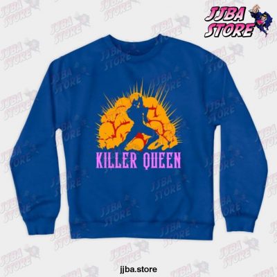 Killer Queen Jojos Bizarre Adventure Sweatshirt Blue / S