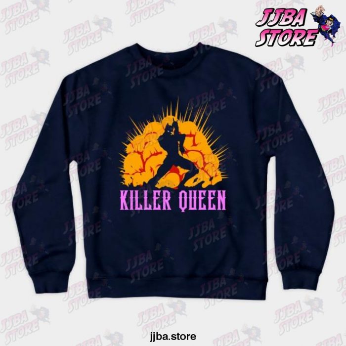 Killer Queen Jojos Bizarre Adventure Sweatshirt Navy Blue / S