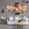 Wall Art Home Green Jojo Bizarre Adventure Decoration Canvas 5Pcs Paintings Pictures Hd Prints