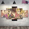 Wall Art Home Green Jojo Bizarre Adventure Decoration Canvas 5Pcs Paintings Pictures Hd Prints