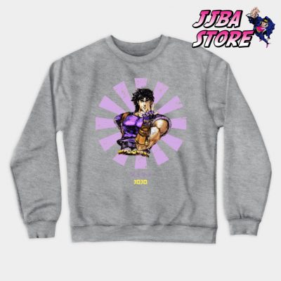 Jojo Bizarre Retro Japanese Sweatshirt Gray / S