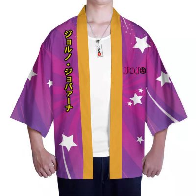 Giorno Giovanna Kimono Shirts Anime JJBAs Merch Clothes
