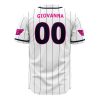 Giorno Giovanna Golden Wind JBA AOP Baseball Jersey BACK Mockup - JJBA Store