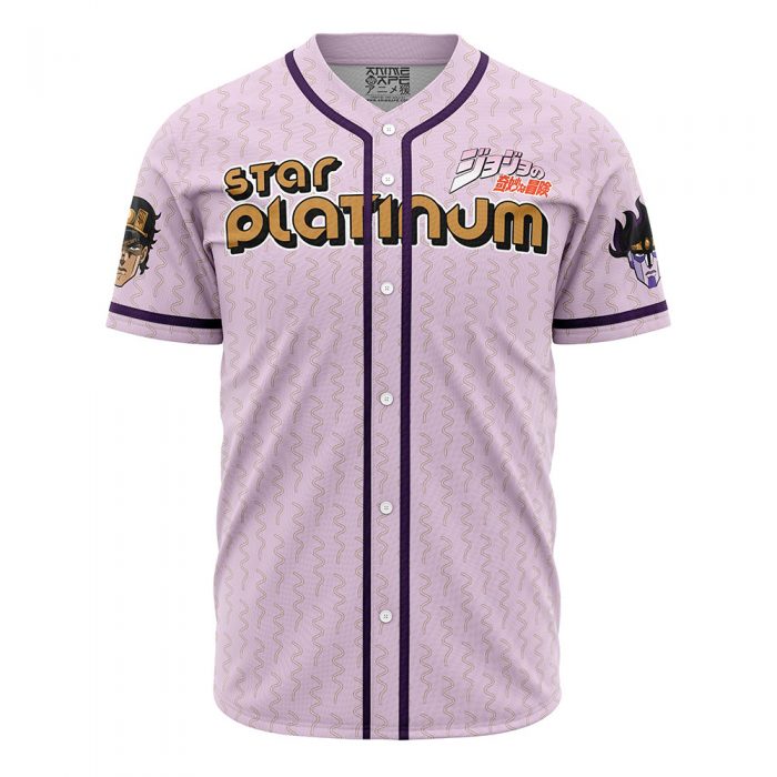 Jotaro Kujo Star Platinum JBA AOP Baseball Jersey FRONT Mockup - JJBA Store