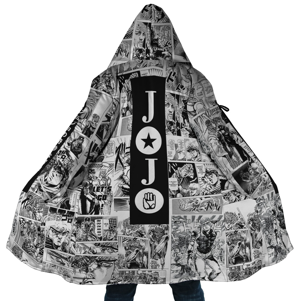 Trippy Jotaro Kujo JoJo's Bizarre Adventure Hooded Cloak Coat