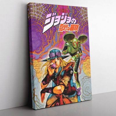 Trippy Gyro Zeppeli Ball Breaker Jojo’s Bizarre Adventure Canvas Print Wall Art
