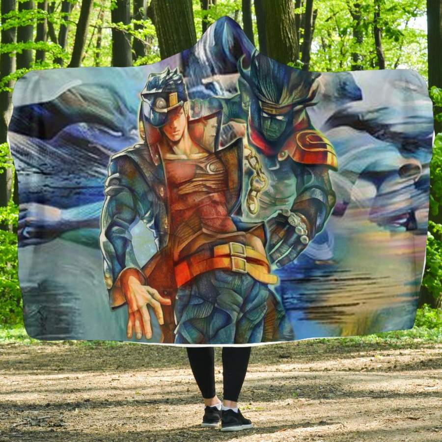 Jojo's Bizarre Adventure Anime S3 Jotaro & Star Platinum Sublimation Throw  Blanket