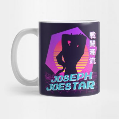 Joseph Joestar Vaporwave Mug Official Cow Anime Merch