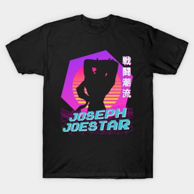 Joseph Joestar Vaporwave T-Shirt Official Cow Anime Merch